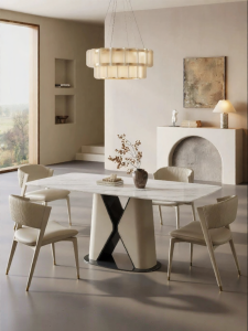 Designer Luxury Italian Minimalist Dining Table and Chairs