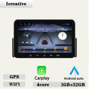 Universal 1Din Car Radio 7 Touch Screen Wireless Carplay & Android Auto Smart Multimedia Player Wifi Navigation GPS FM Stereo