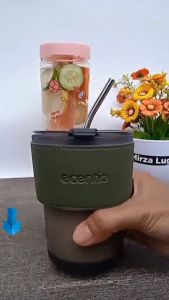 [ COD ]  BELI 1 GRATIS 1 Gelas Tumbler Aesthetic Gelas Minum Kaca Simple Elegan Water Bottle