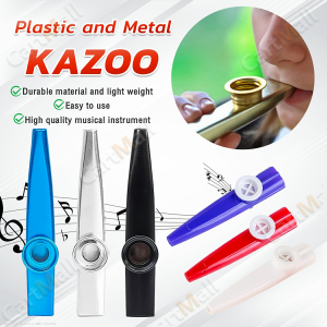 Portable Plastic Kazoo & Metal Beginner Flute: Compact Musical Instruments for Music Lovers