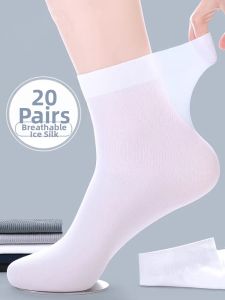 JIUSENNIAO | Summer Men Thin Breathable Odor-Absorbing Sweat-Absorbent Durable Mid-Length Socks
