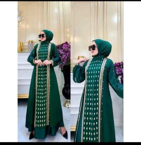 Gamis abaya kekinianabaya series warnagamis abaya terbaru//COD//Syaki fashion