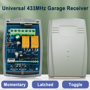 Universal Remote Control Garage Door Receiver 433.92mhz 433mhz 2CH 12V 24V Controller Gate Opener Transmitter Fixed Rolling Code