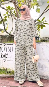 Setelan Baju tunik dan celana wanita terbaru bahan wolfis monalisa (bisa bayar di tempat)