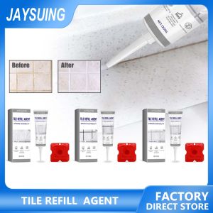 Jaysuing Sealant กระเบื้องปูพื้นพิเศษห้องครัวห้องน้ำกันน้ำและทนสารกันรั่วสำหรับใช้ในครัวเรือนกระเบื้องบรรจุยาแนวเคลือบอีพ็อกซี่ยาแนวสวยงามสารอุดรอยรั่ว5สีสำหรับเครื่องมือซ่อมแซมกันน้ำติดผนังห้องน้ำ คุณภาพผิด 100% สามารถใช้ในกระเบื้องที่ต้องการก
