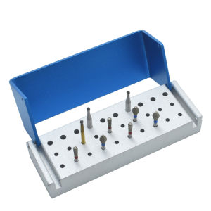 Dental Autoclavable Metal Holder 30Holes  High Speed& Low Speed Bur For Organizing And Cleaning  Autoclavable Metal Box As Ergo
