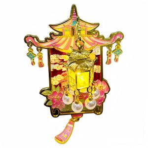 Beijing Tiananmen Square Lanterns Glowing Fridge Magnets Travel Souvenirs Metal Decorative Tourist Memorabilia Gifts