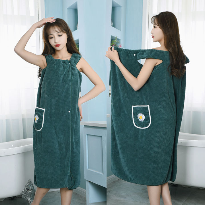 Bath Towel Women's Home Wearable Wrap Large Size Absorbent No Lint Bath