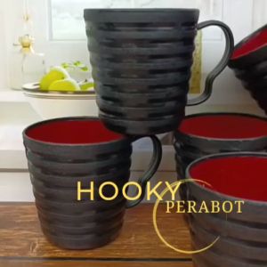 12 PCS CANGKIR PLASTIK TEBAL KOMBINASI DUA WARNA CANGKIR TERLARIS