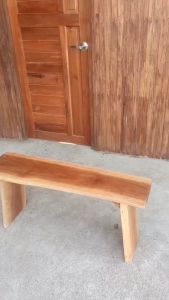 ม้านั่งไม้สะเดาท็อปแผ่นเดียว หรือม้านั่งยาว คุณค่า ขา ไม้ เก้าอี้ กลางแจ้ง เก้าอี้สนาม ม้านั่งไม้ Bench Chair Wood ตามที่คุณค่าใช้