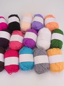 50pcs Durable Polyester Soft Yarn Set for Hand Knitting & Crocheting Arts 25g/Piece Creative Crocheted Art Decoration Yarns
