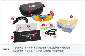 Bộ kính 5 mắt đi xe đạp giảm khói bụi