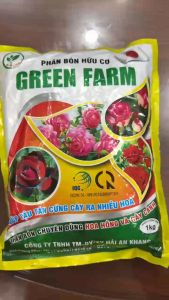 [1kg] Phân bón viên nén hữu cơ GREEN FARM siêu ra hoa - chuyên dành cho Cây ra hoa  và Cây Cảnh