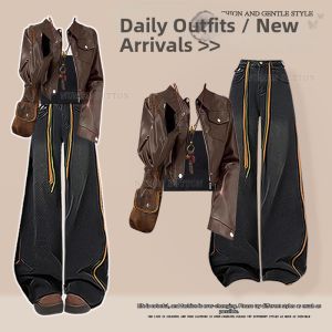NUMEN BUTTON | Spring Korean Style Youthful Set Plus Size