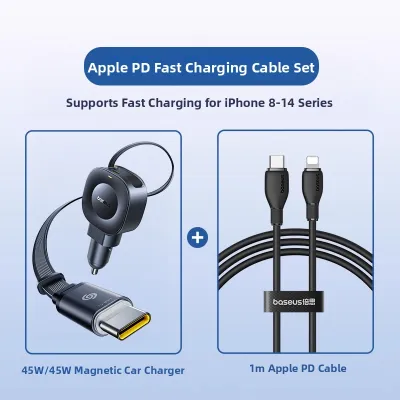 BASEUS | Fast Charging 100W Car Charger with Retractable Cable