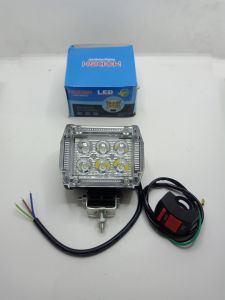 LAMPU TEMBAK LED 6 MATA+ DUDUKAN + SAKLAR UNIVERSAL BISA DI GUNAKAN UNTUK SEMUA MOTOR