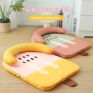 Pet Summer Cooling Sleeping Mat Ice Silk Cat Dog Bed Cushion Pet Cooling Pad Bed Washable Cool Mattress Large Dog Cooling Mat Removable Washable Kennel