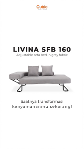 Cubic Sofa Bed / Sofa 3 Seater / LIVINA SFB 160