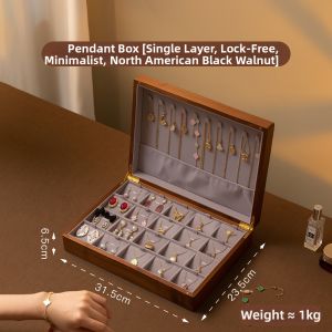 FANHAN | Retro Solid Wood Jewelry Organizer Box