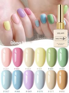 Bộ Sơn Móng Tay Gel Macaroon XEIJAYI 12 Màu Bóng Cao Bền Lâu Sử Dụng Đèn UV/LED Dễ Tẩy Thân Thiện Với Môi Trường Không Cồn
