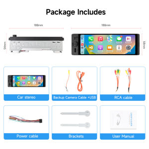 JIUYIN 6.28 Inch Đa Năng MP5 Radio Xe Hơi Có Không Dây Carplay Android AUTO Aux USB Màn Hình Cảm Ứng Đa Phương Tiện Video Cho Ô Tô