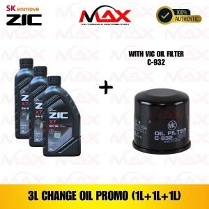 SK-ZIC 3 Liters X7 5W30 For GASOLINE Engine with C-932 Vic Oil Filter Bundle