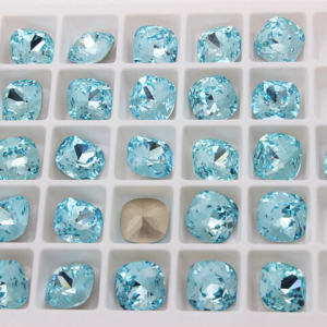 East Ocean Crystal Nail Art Irregular Shaped Rhinestones Sharp Bottom Square Lake Blue Nail Decorations Wearable DIY Drill