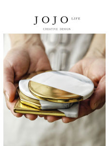 Marble Design Golden Edge Coaster