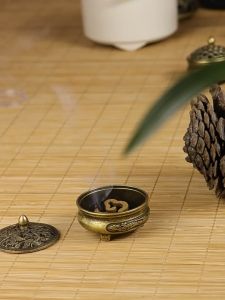 WHL Mini Copper Incense Burner Vintage Incense Sticks Incense Stick Holder Sandalwood Censer Insense 香炉 迷你塔香炉 熏香炉 檀香炉 Home Fragrance Decoration