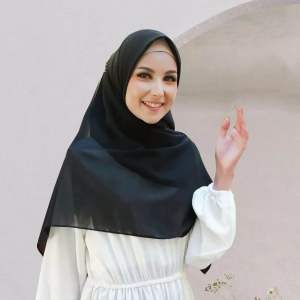 HIJAB SEGI TIGA ZIPPER / SEGI TIGA RESLETING 2 LAYER