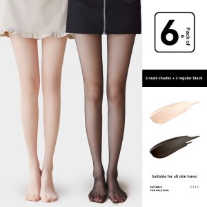 Cat Woman Ultra-Thin Silk Stockings Natural Bare Leg Beauty Skin Care Summer Anti-UV Meat Color Leg Shaping Pantyhose
