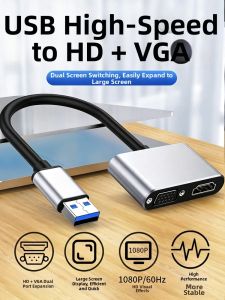 Jipingfan | Multi-Function USB3.0 to VGA/HDMI Adapter