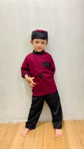 BAJU KOKO ANAK SETELAN ANAK LAKI-LAKI/SETELAN KOKO  BAJU CELANA PECI Setelan Muslim