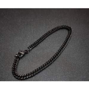 Gelang rantai titanium steel silver hitam gelang pria