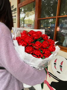 Valentines Day Rose Flower Assembly DIY Gift Box Everlasting Bouquet for Girlfriend Best Friend Toy for Children And Adults