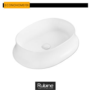 [ RUBINE ] BOAT 59  Countertop Ceramic Basin Gloss White Finish590 x 440 x 160mm