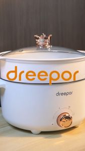 Dreepor Dreepor Periuk Pemasak Elektrik Pelbagai fungsi Dengan Kuali Tidak Melekat Pengukus 4L/6L Multi-Function Cooker Large Capacity Non-stick Electric Cooker Multipurpose Ramen Cooker