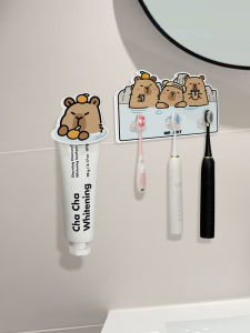 Kẹp Kem Đánh Răng Dễ Thương Gắn Tường Phòng Tắm Giá Để Chổi Đánh Răng Điện Giá Để Kem Đánh Răng Cho Gia Đình Ba Người