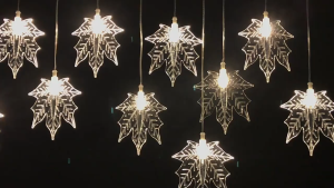 10pcs Wedding Chandelier Decoration Wedding Props Maple Leaf Hanging Lights Decorative Lights