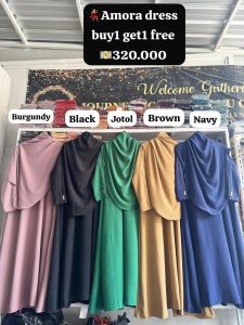set hijab amora busui resleting depan