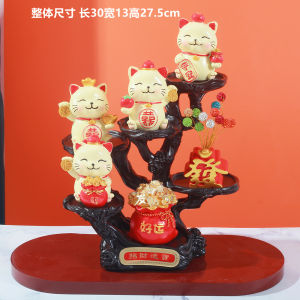 Cute Lucky Cat Desktop Decoration Ornaments Opening Gifts Desk Cashier Indoor Decoration Combination Gift