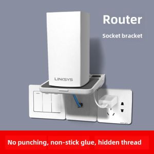 ตู้เสื้อผ้าแบบติดผนังสำหรับโทรศัพท์มือถือและแท็บเล็ต ชั้นวางเครื่องกำเนิดไฟฟ้า ช่องเก็บของ ชั้นวางอุปกรณ์เครือข่ายในห้องนั่งเล่น ไม่ต้องเจาะรู