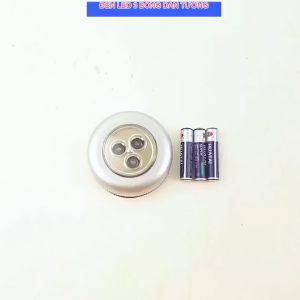 Bộ 2 Đèn Led Dán Tường 3 Bóng - Gắn Tủ Quần Áo Phòng Ngủ Tủ Bếp (Bạc) - Dùng Pin AAA