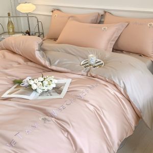Accessible Luxury Fancy 180 Long-Staple Cotton Four-Piece Set Pure Cotton 100 Cotton Bed Sheet Duvet Cover Fitted Sheet Bedding