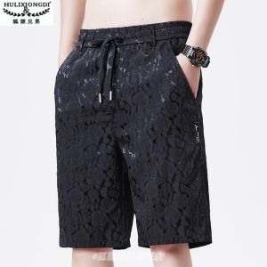 Ice Silk Cool Feeling Mens Short Pants Summer Thin Casual Straight Cut Breathable Five-Quarter Length Fashionable Youthwear