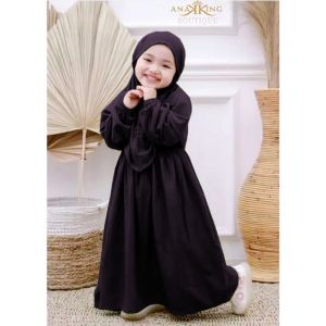 GAMIS ANAK BAHAN CRINKLE AIRFLOW MODEL KEYRA. GAMIS ANAK CANTIK. GAMIS ANAK CRINKLE