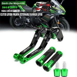 Tay Cầm Phanh Ly Hợp Có Thể Điều Chỉnh Được Có Thể Điều Chỉnh Được Cho Ninja 650 ABS KRT Edition 2018-2022 Dây Phanh & Cáp CNC Dành Cho Xe Máy
