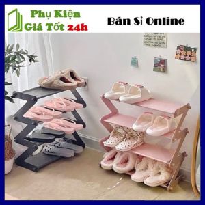 Kệ Để Giày Dép 4 Tầng Chữ Z Khung Nhựa 8 Cây Inox Không Gỉ - Kệ Để Sách Vật Dụng Trang Trí Decor Phòng Khách Đa Năng - Kệ Giày Thông Minh 4 Tầng Chữ Z Màu Pastel Cao Cấp