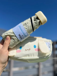 Ultra-Light Mini Folding WPC Umbrella Black Glue Sun And Rain Dual-Purpose Pocket-Friendly Five-Fold Aluminum Alloy Cartoon Umbrella