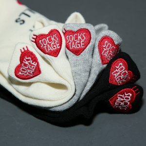 Spring Summer New Red Heart Embroidery Cotton Sport Short Boat Socks for Men And Women Pure Cotton Breathable Ankle Socks